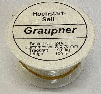 Graupner Hochstartseil Nylon Towline 0.70mm x 100m