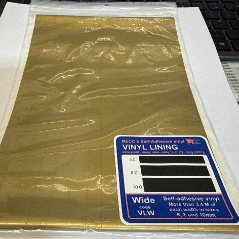 Becc Vinyl Lining - Wide - Gold