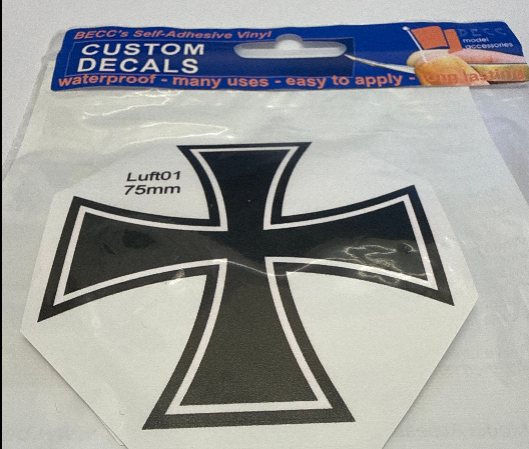 Becc LUFT01 75mm German Iron Cross - Pair