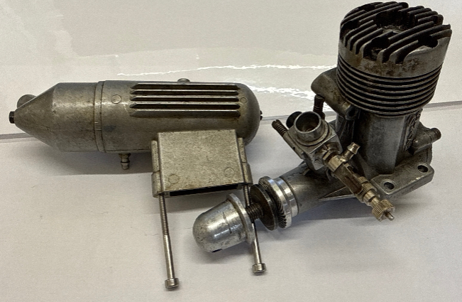 OS 40FP Engine with Silencer - Sold for parts only (Box 63)