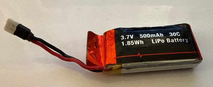 Lipo Battery 1s (3.7v) 500mAh 30c - Second hand