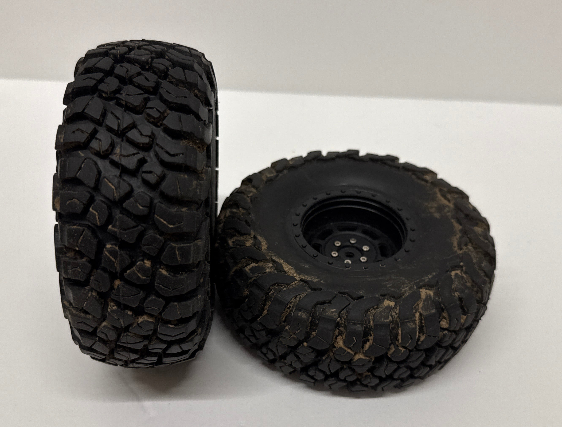 FTX MAULER 2.2 A/T TYRESPRE-GLUED BLACK WHEELS (2) - Second Hand (Box 57)