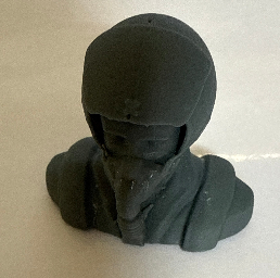 Jet Pilot - 3D Printed Head and Shoulders with Helmet and Oxygen Mask