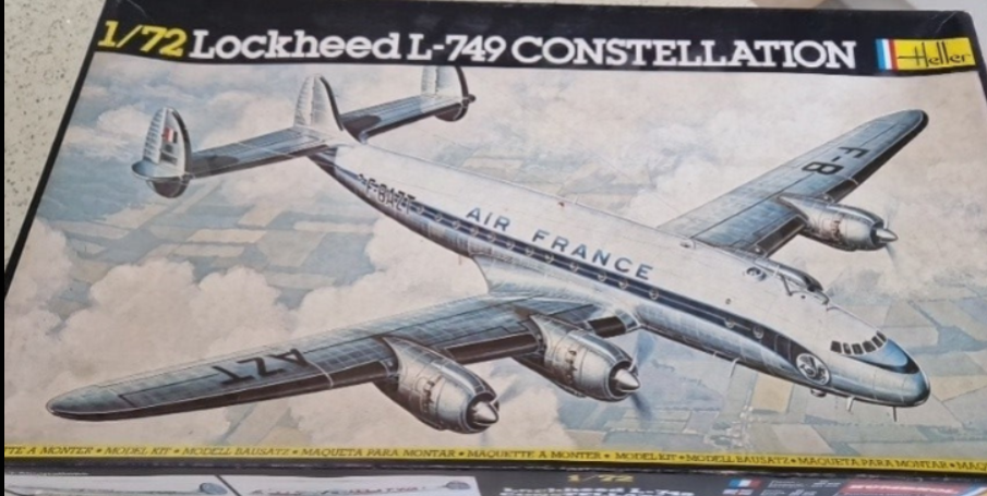 Heller 1/72 Lockheed Super Constellation L-749 Air France Kit 310 - Vintage Worn Box
