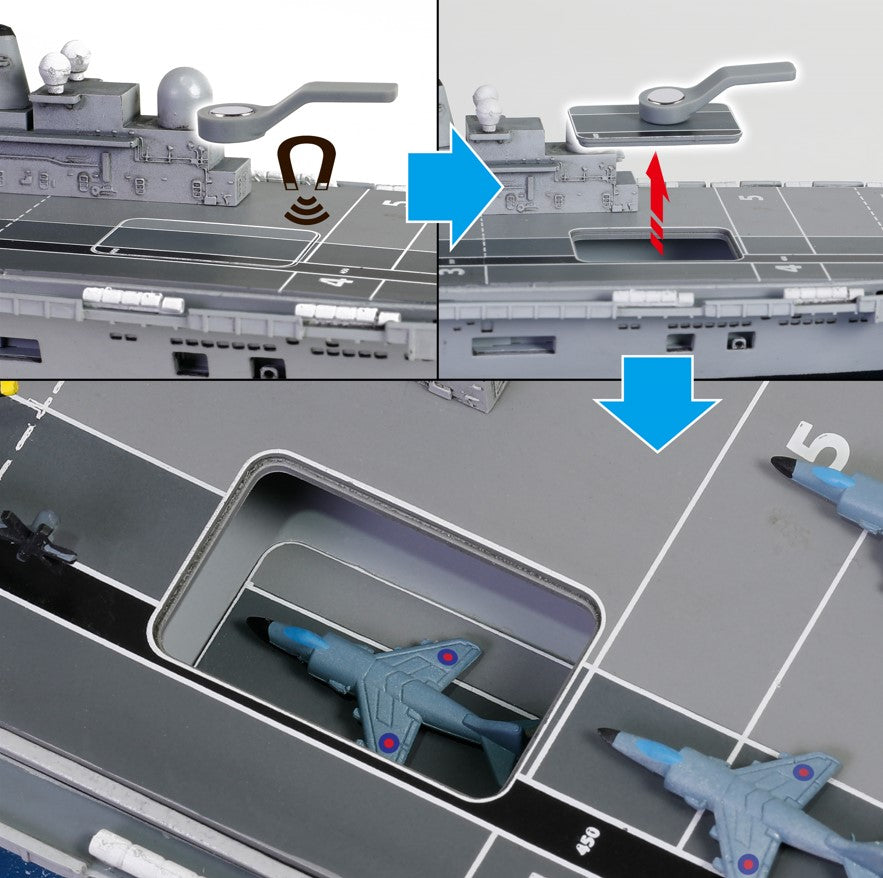 Forces of Valor 1:700 Royal Navy Invincible Class Light Aircraft Carrier - HMS Invincible (R05) Falkland Islands 1982 (WATERLINE VERSION)