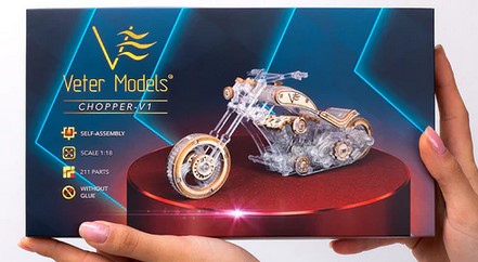 Viter Models Chopper V1. Motorbike kit - 3D puzzle