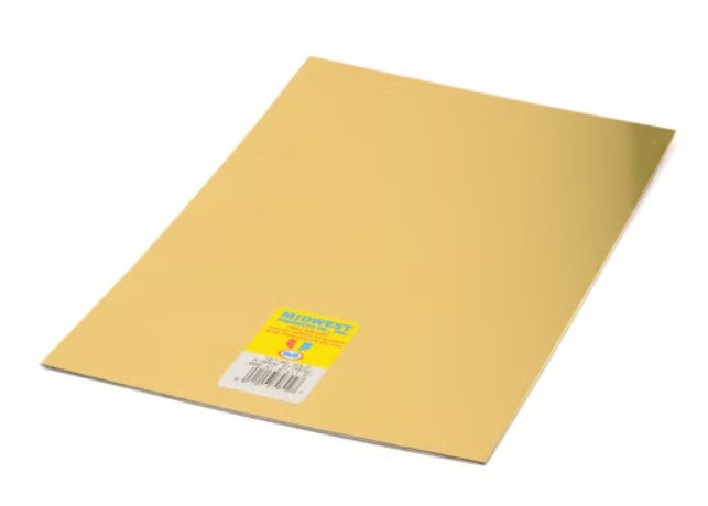 Midwest Products Gold Mirror Styrens Sheet - 7-1/2 x 11 Inches x .040