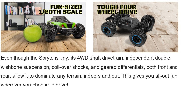 BLACKZON Spryte ST 1/20 4WD Electric Stadium Truck - Ready to Run -Green 540305