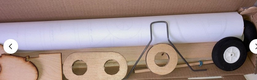 The Model Barn Buzzard Kit. A balsa and ply vintage style high wing model kit