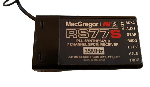 JR 35Mhz SPCM 7CH Auto Scan PLL-Synthesizer Receiver RS77S - SECOND HAND