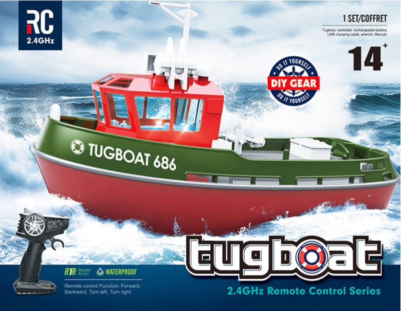Heng Long 1:72 Mini Tugboat RTR Green (230mm) (HL3800-G)