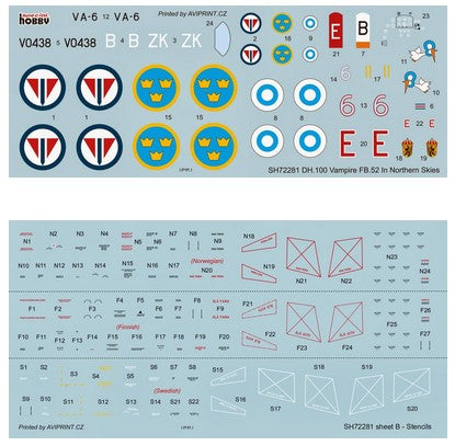Special Hobby 1/72 D.H 100Vampire FB Mk.52 In Northern Skies Kit SH72281