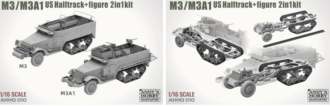 Andys Hobby Headquarters 1/16 M3/M3A1 US Half Truck Kit AHHQ-010