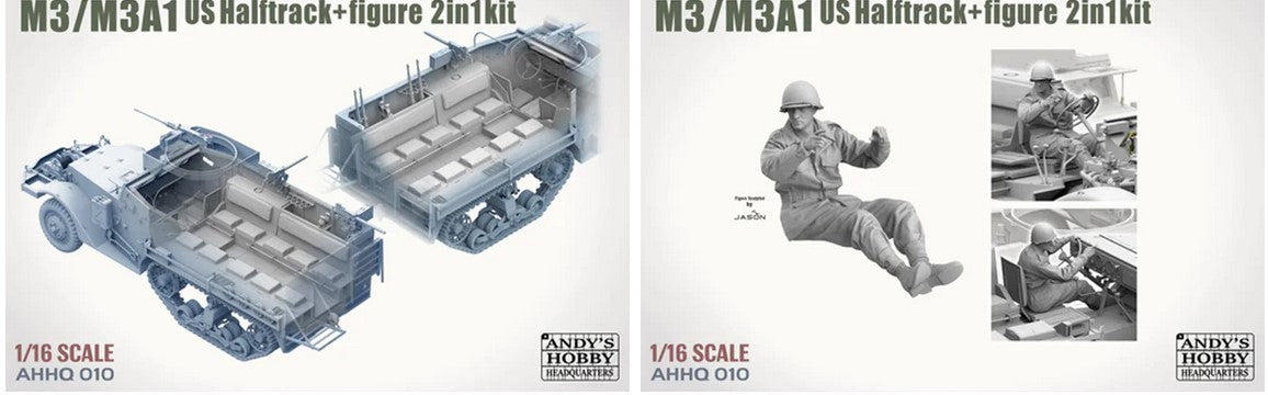 Andys Hobby Headquarters 1/16 M3/M3A1 US Half Truck Kit AHHQ-010