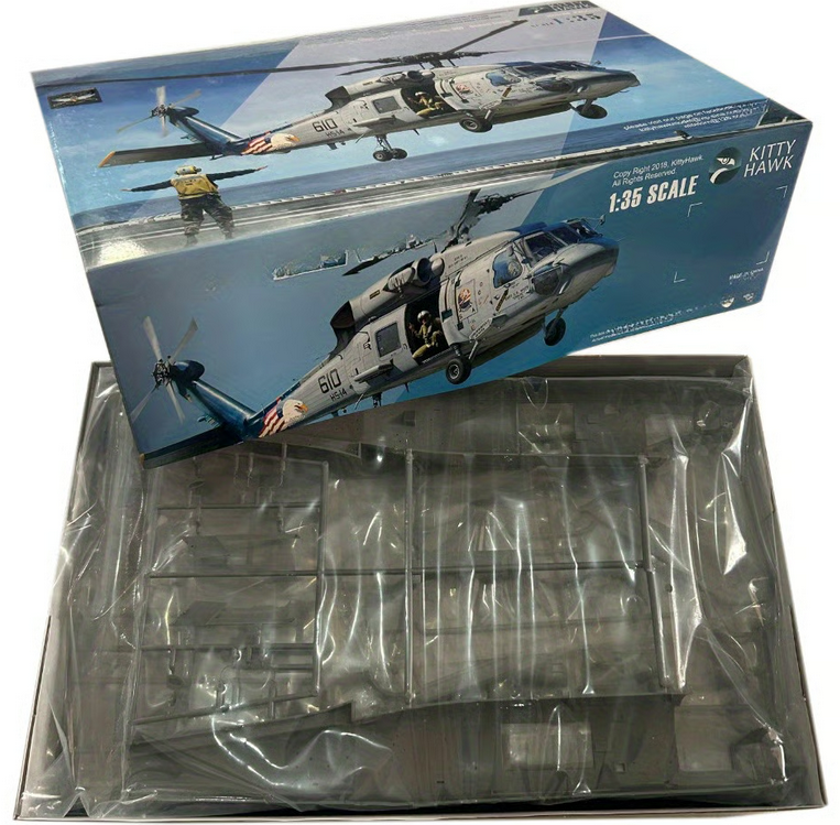 Kitty Hawk 1/35 AH-6J/MH-6J Little Bird with 6 3d Printed Figures Model Kit KH50004