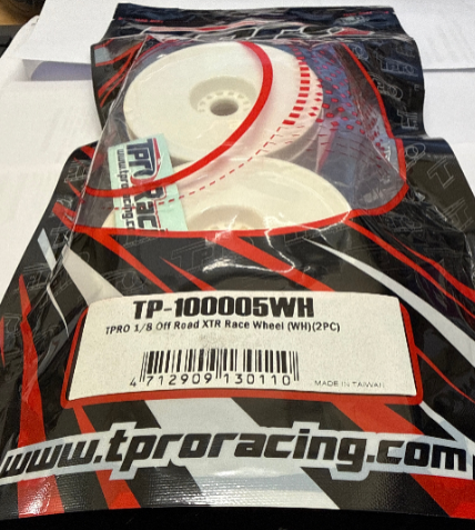 TPRO 1:8 BUGGY WHEELS - White -Pair (Box 56)