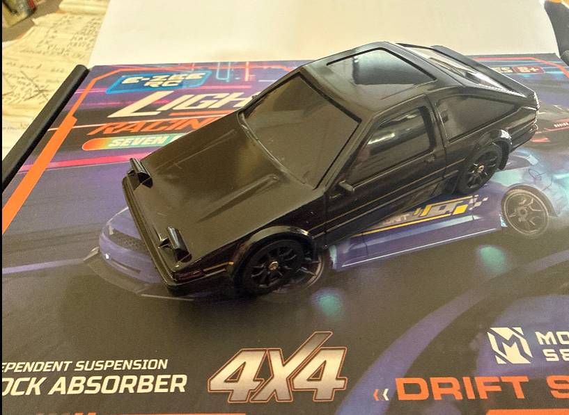 E-ZEE RC 1/43 LIGHTING TRUENO 4WD DRIFT CAR WITH GYRO - BLACK
