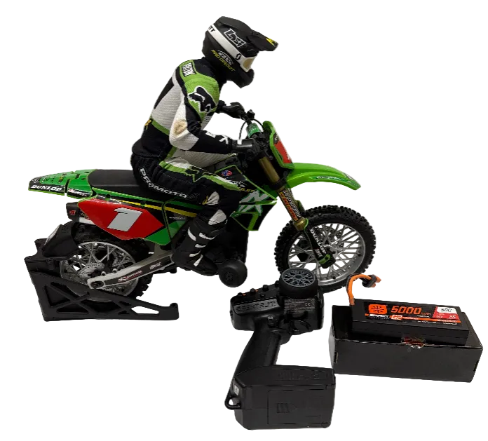 Losi 1/4 Promoto-MX Motorcycle RTR with Battery - Pro - LOS06002 - GREEN - Second Hand
