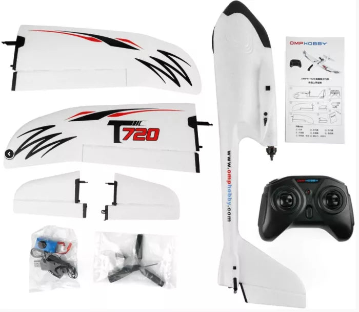 OMPHOBBY T720 RC Plane Ready To Fly with 6-Axis Gyro Stabilizer