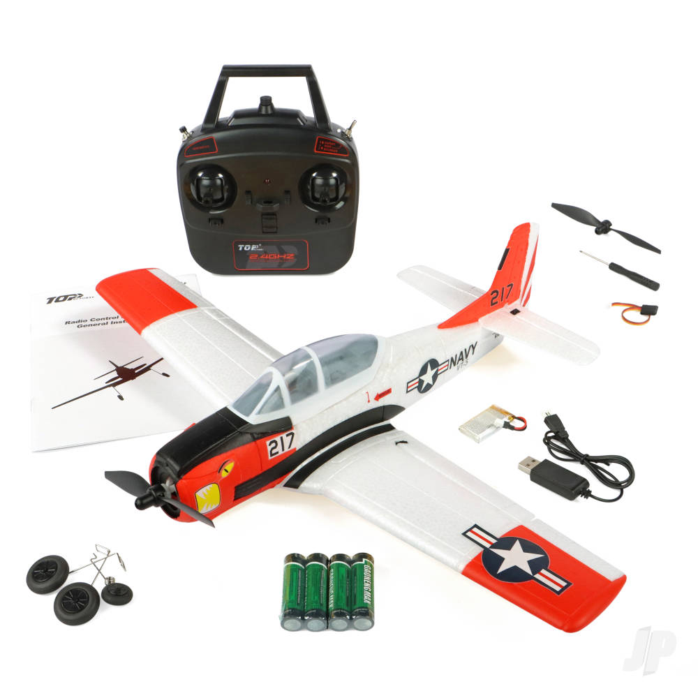Top RC Mini T-28 RTF (Red / White) - Mode 2 (450mm)