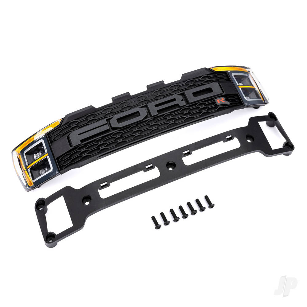 Grille/ grille mount/ 3x10 BCS (7) (fully assembled includes installed headlight lenses and decals) (fits #10111 body)