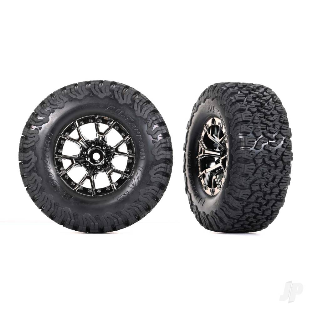 Tyres & wheels assembled glued (Ford Raptor R black chrome wheels BFGoodrich All-Terrain T/A KO2 Tyres foam inserts) (2) (4WD front/rear 2WD rear)