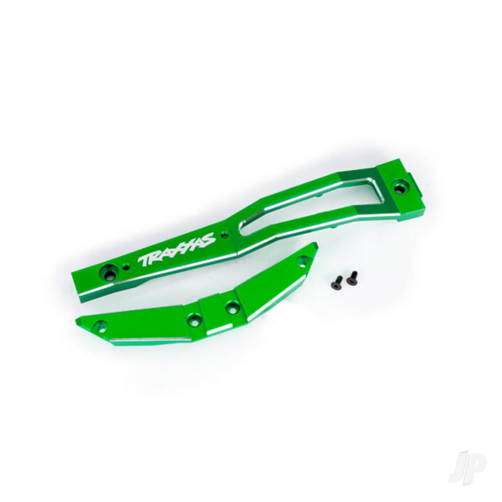 Chassis brace front 6061-T6 aluminium (green-anodised/ 2.5x6mm CCS (with threadlock) (2)