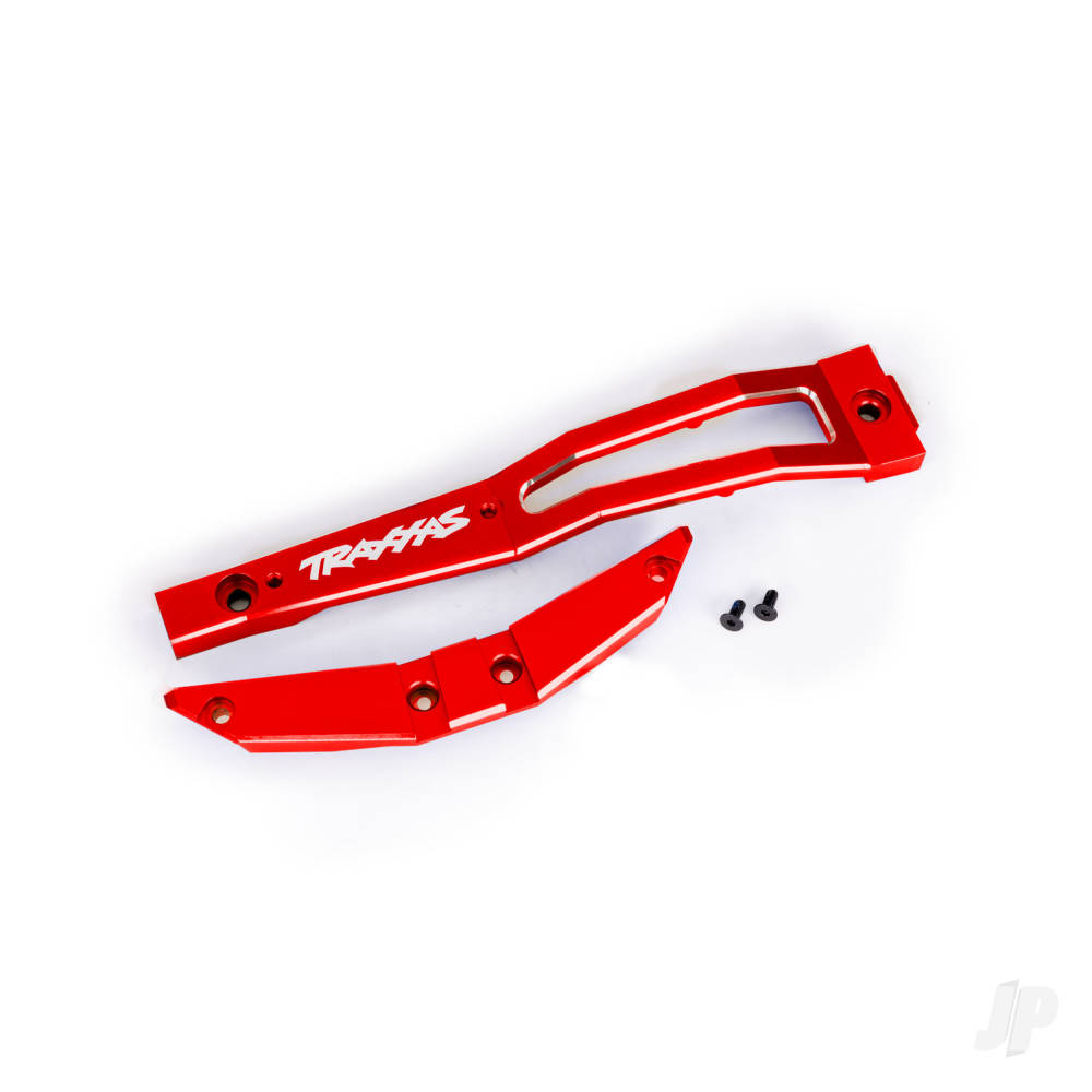 Chassis brace front 6061-T6 aluminium (red-anodised/ 2.5x6mm CCS (with threadlock) (2)