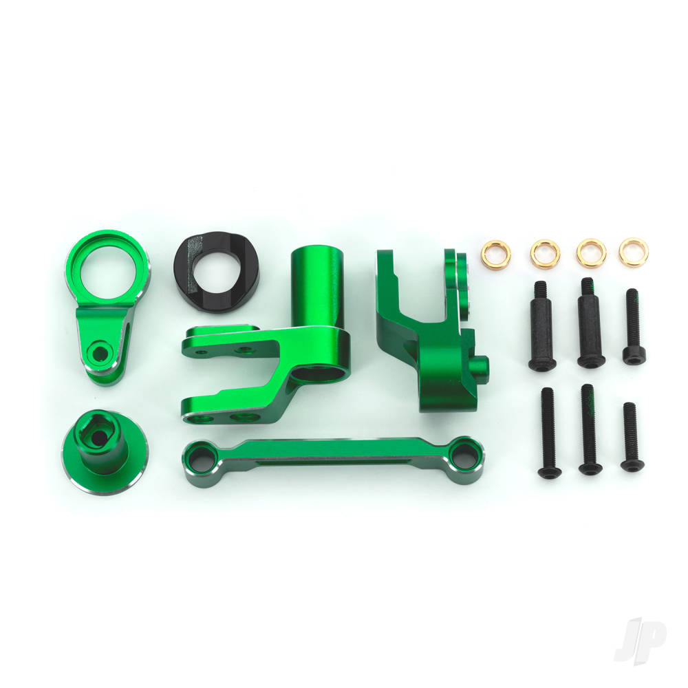 Steering bellcranks drag link (Green-anodised 6061-T6 aluminium)