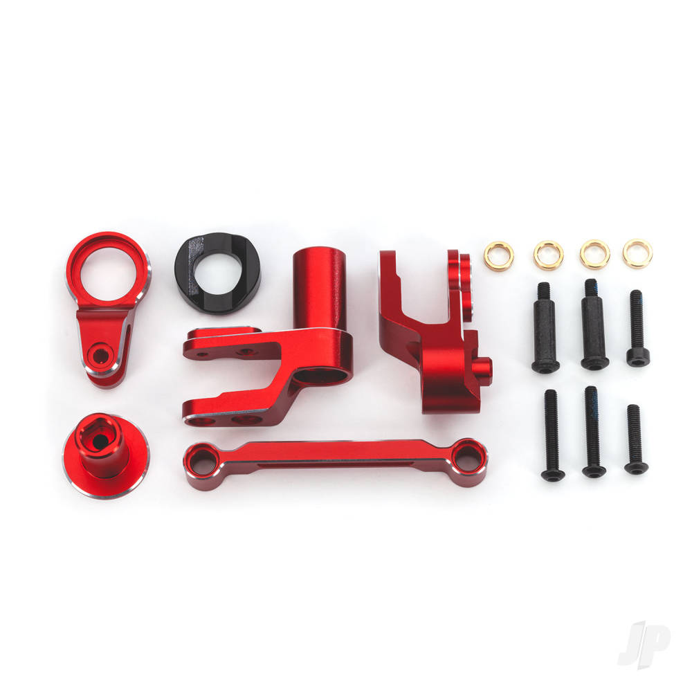 Steering bellcranks drag link (Red-anodised 6061-T6 aluminium)