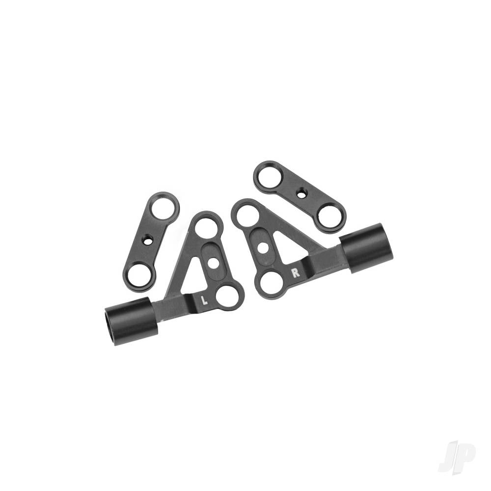 Suspension arms upper front 6061-T6 aluminium (gray-anodised) (left & right)/ 2.5x5mm BCS (with threadlock) (2)