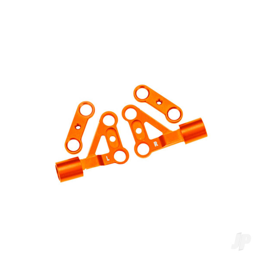 Suspension arms upper front 6061-T6 aluminium (orange-anodised) (left & right)/ 2.5x5mm BCS (with threadlock) (2)