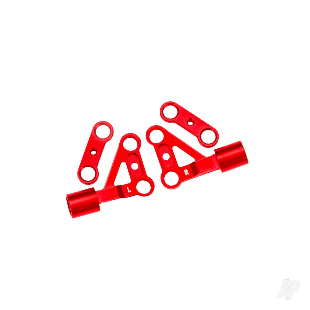 Suspenion arms upper front 6061-T6 aluminium (red-anodised) (left & right)/ 2.5x5mm BCS (with threadlock) (2)