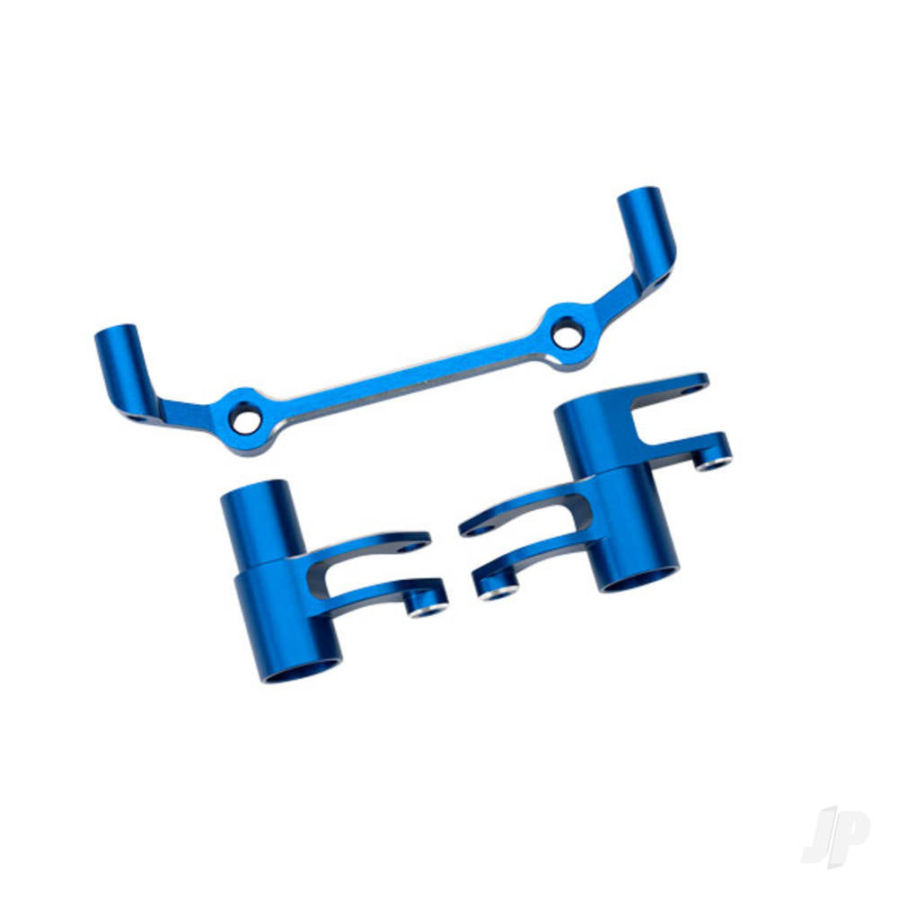 Steering bellcranks drag link (blue-anodised 6061-T6 aluminium)/ 5x8x2.5mm ball bearings (2)/ 6x10x3mm ball bearings (2)/ hardware
