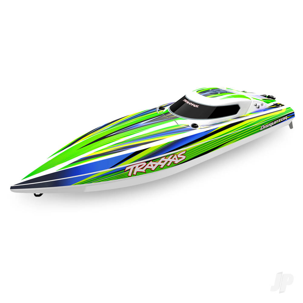 Disruptor 4S VXL 1:10 26in Electric Brushless Race Boat with Rapid Right Green (+ TQ 2-ch VXL-4s marine Velineon 540XL)
