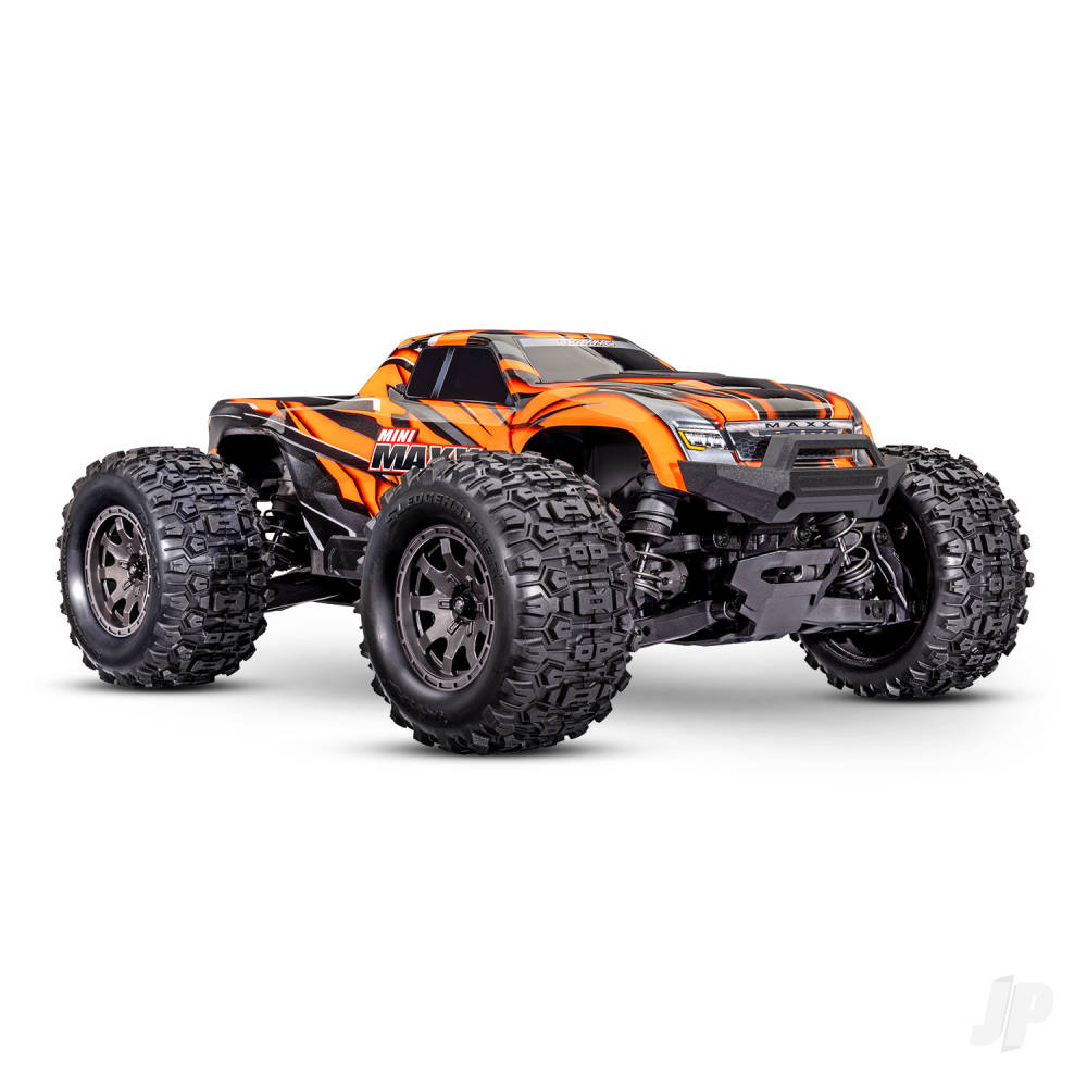 Mini Maxx BL-2S 4WD RTR Monster Truck Orange (+ TQi 2-ch BL-2s 2S LiPo USB-C Charger Clipless Body)