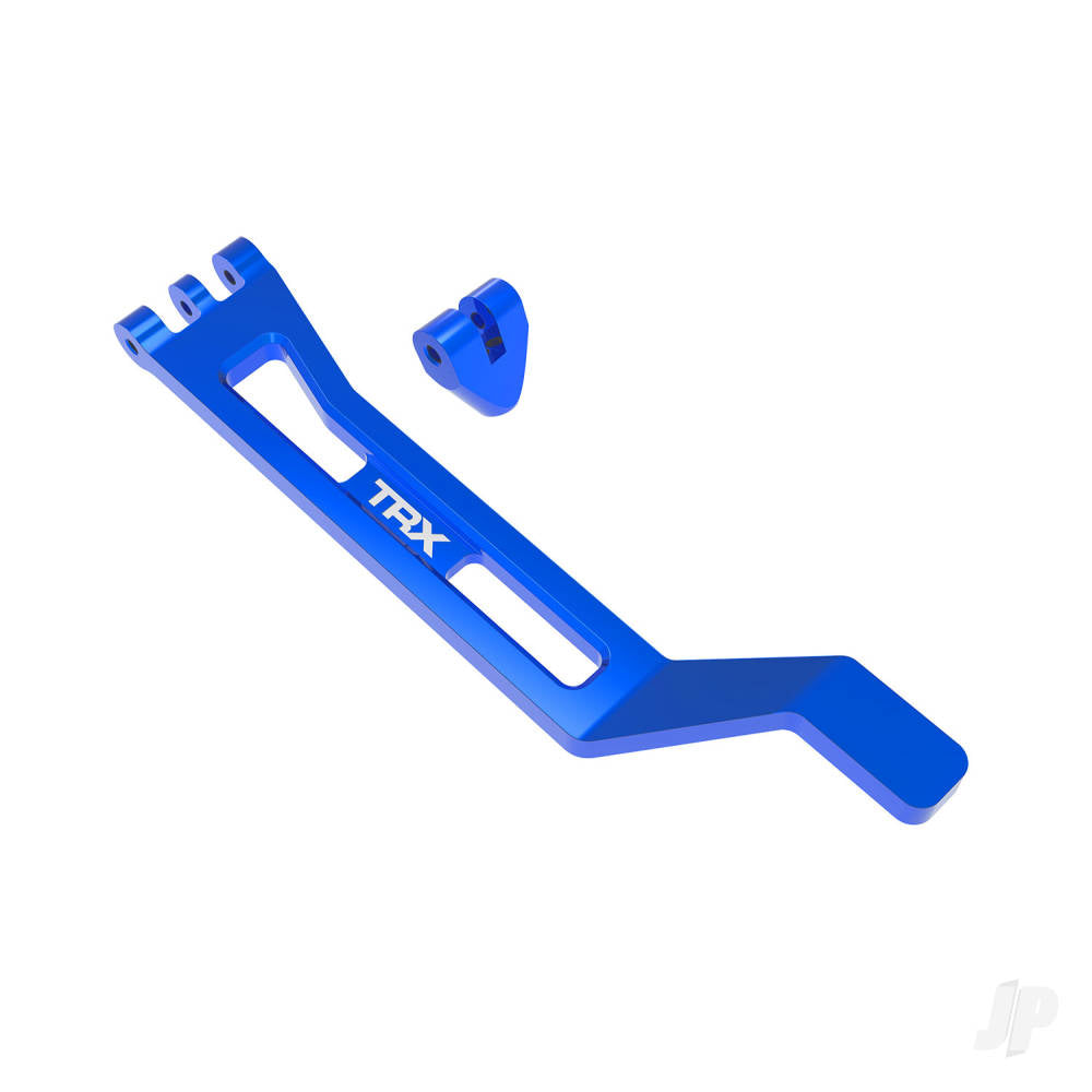 Battery hold-down hold-down post (Blue-anodised 6061-T6 aluminium) 3x15mm BCS (with threadlock) (1)