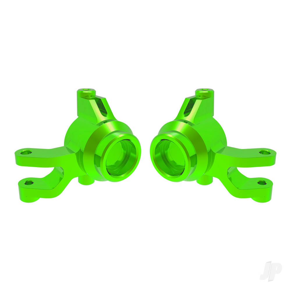 Steering blocks 6061-T6 aluminium (Green-anodised) (left & right) 3x12mm SS (with threadlock) (4) 3x15mm BCS (with threadlock) (2)