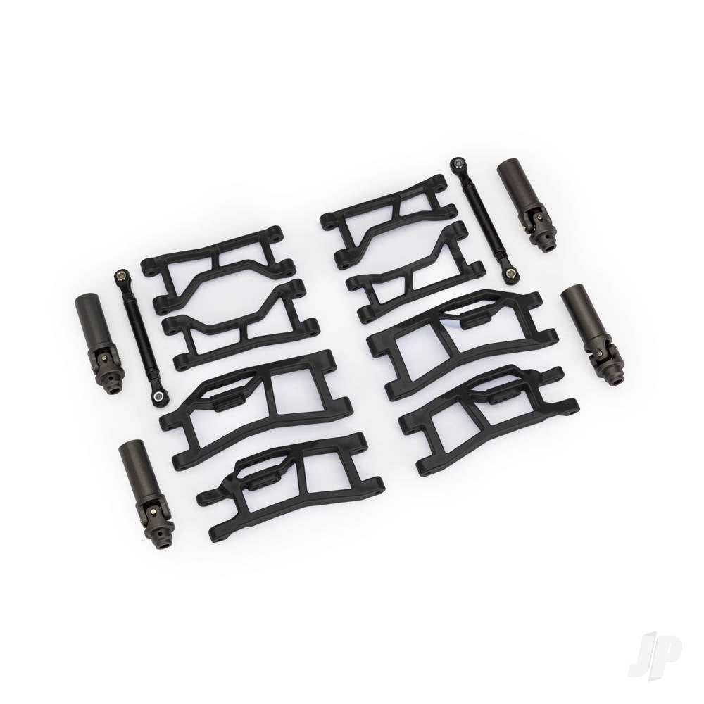 Traxxas Suspension kit Mini Maxx WideMaxx black (includes front & rear suspension arms front toe links & outer half shafts (extended))