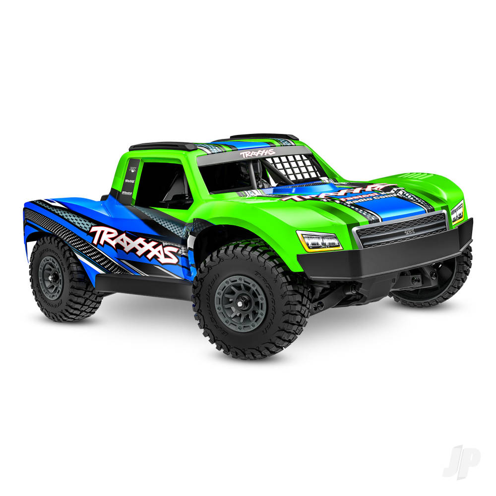 Traxxas Mini Slash BL-2S 4X4 RTR Short Course Truck - Green (+ TQi 2-ch/2S LiPo/USB-C Charger/Clipless Body)