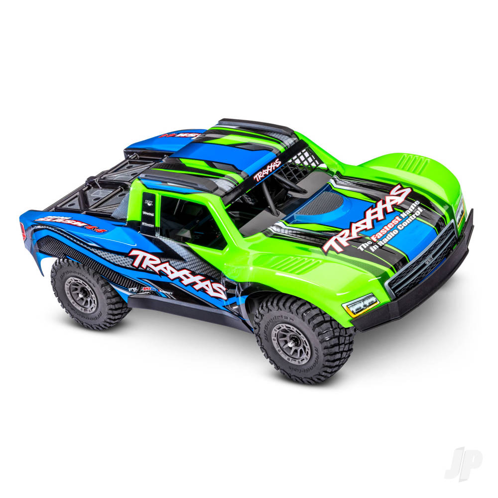 Traxxas Mini Slash BL-2S 4X4 RTR Short Course Truck - Green (+ TQi 2-ch/2S LiPo/USB-C Charger/Clipless Body)
