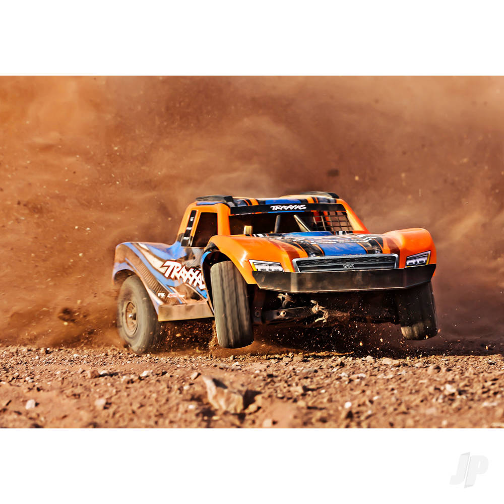 Traxxas Mini Slash BL-2S 4X4 RTR Short Course Truck - Orange (+ TQi 2-ch/2S LiPo/USB-C Charger/Clipless Body)