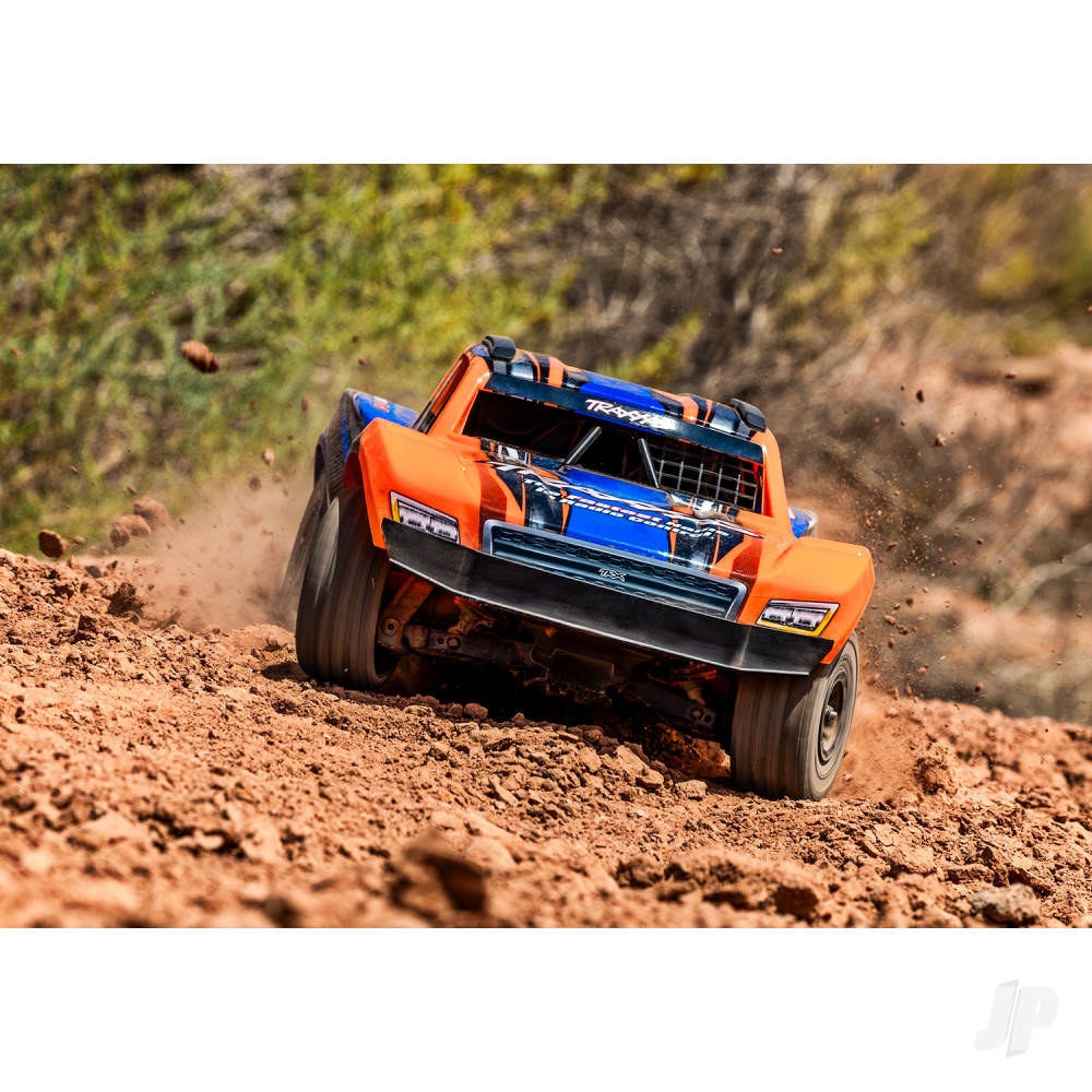 Traxxas Mini Slash BL-2S 4X4 RTR Short Course Truck - Orange (+ TQi 2-ch/2S LiPo/USB-C Charger/Clipless Body)