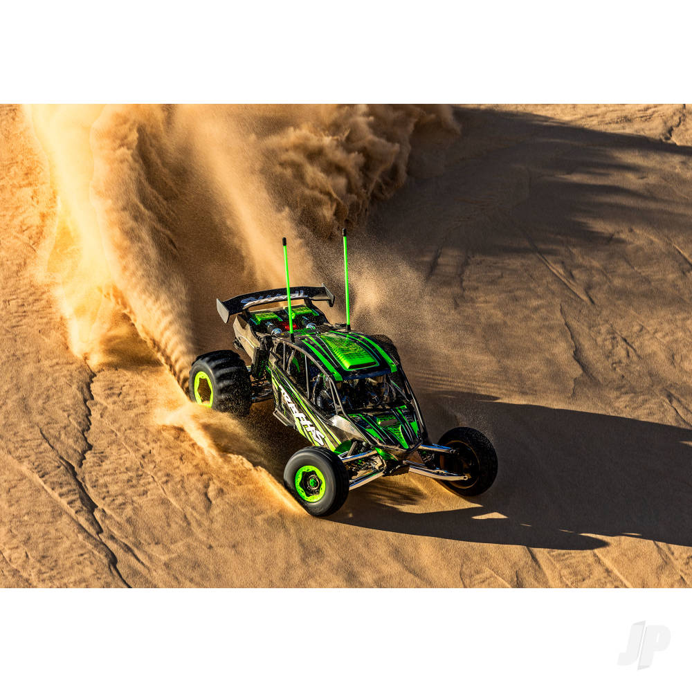 Traxxas Funco Motorsports Pro Scale 8S 2WD Electric Sand Car - Green (+TQi 2-ch - VXL-8s - Velineon 1200XL  - TSM - Replica Clipless Body)