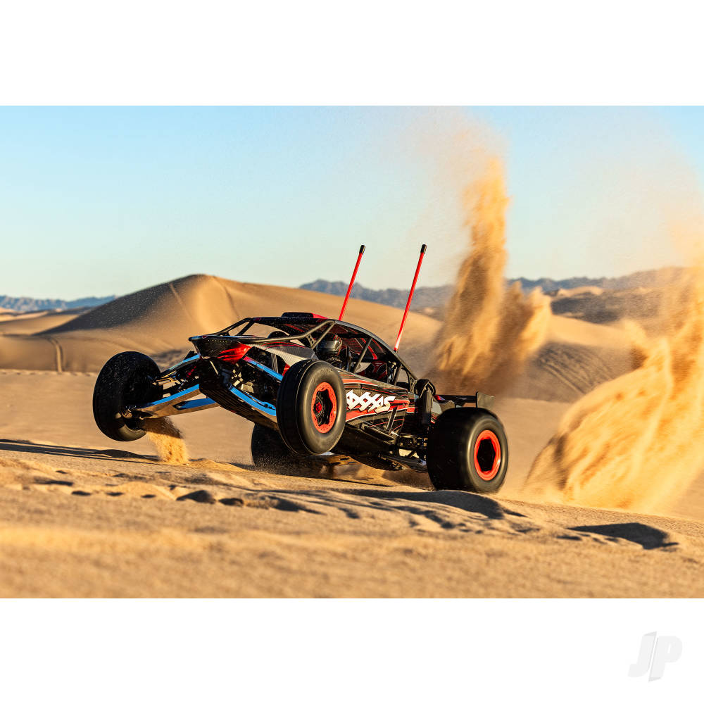 Traxxas Funco Motorsports Pro Scale 8S 2WD Electric Sand Car - Red (+TQi 2-ch - VXL-8s - Velineon 1200XL  - TSM - Replica Clipless Body)