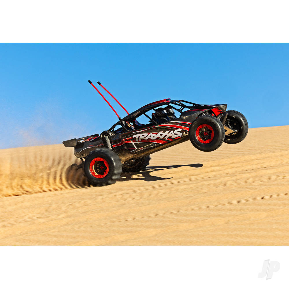 Traxxas Funco Motorsports Pro Scale 8S 2WD Electric Sand Car - Red (+TQi 2-ch - VXL-8s - Velineon 1200XL  - TSM - Replica Clipless Body)
