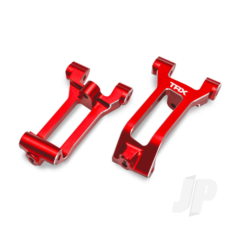 Traxxas Caster blocks (c-hubs) 6061-T6 aluminium (red-anodised) left & right 3x8mm BCS (with threadlock) (6)