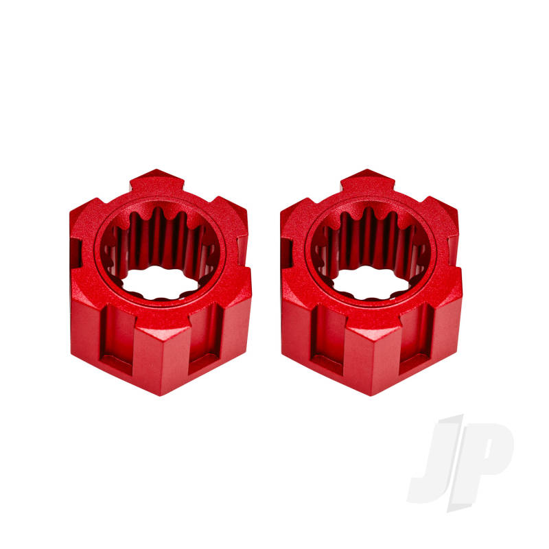 Traxxas Wheel hubs hex front (6061-T6 aluminium red-anodised) (2)