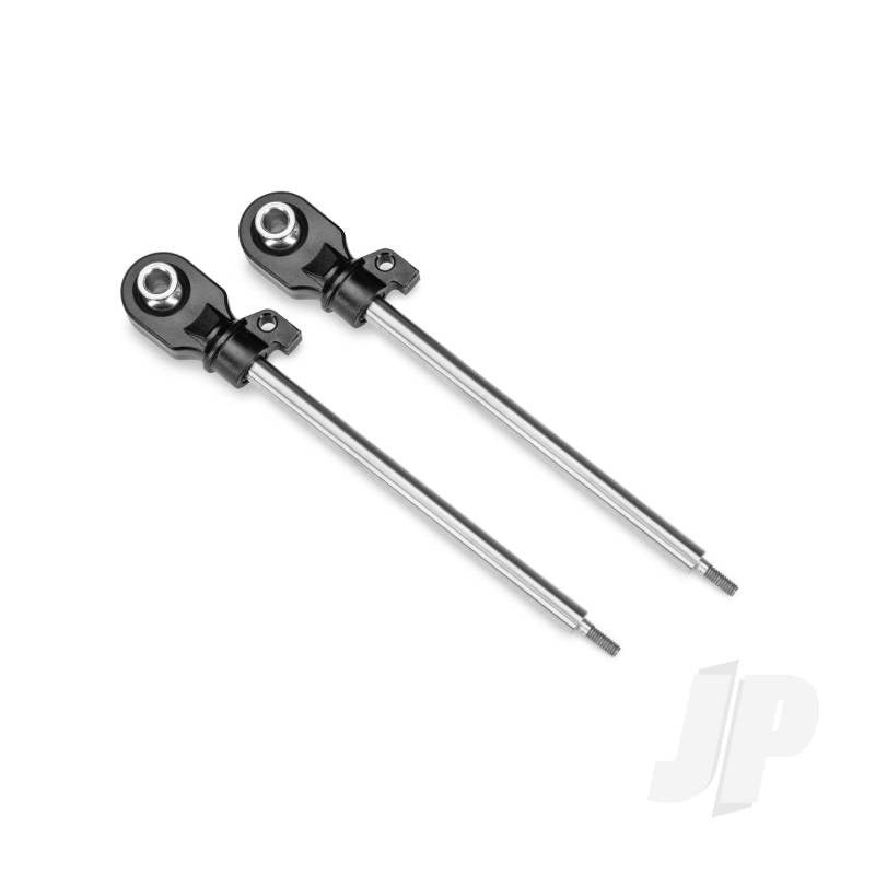 Traxxas Shock shafts GT-Maxx 110mm (assembled with rod ends & hollow balls for 4mm pins) (steel chrome finish) (2)
