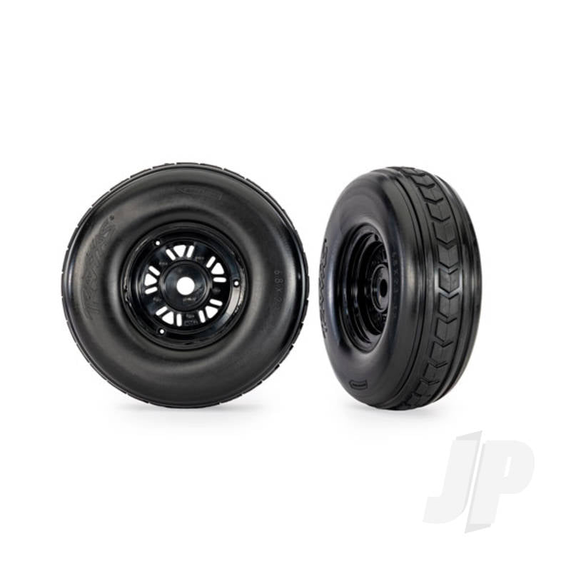 Traxxas Wheels & Tyres assembled glued (Pro Scale Sand Car black wheels dual profile tyres
